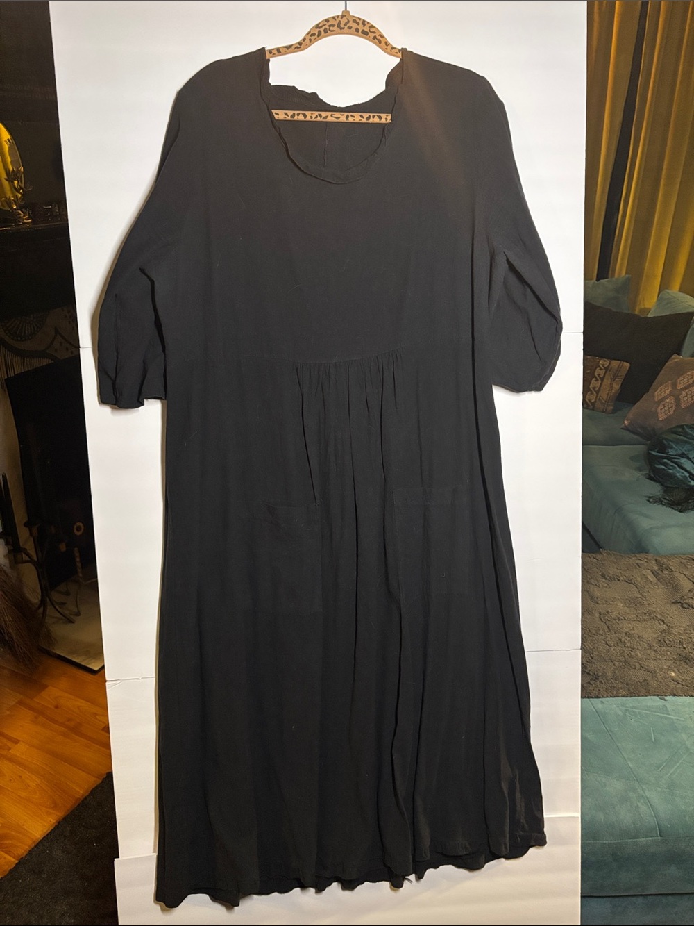 Classic Black Women's Midi Dress - Timeless Everyday Style